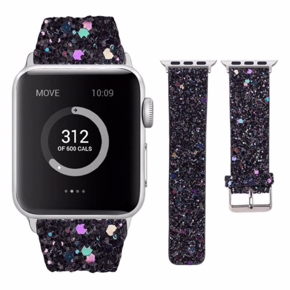 Glitter Leather Smart Watch Bands - Picture 5 of 5